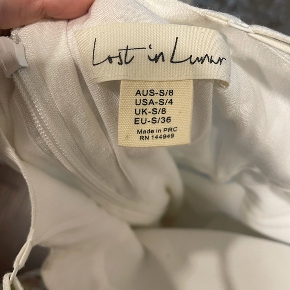 Lost In Lunar White Linen Wrap Dress - Picture 3 of 4